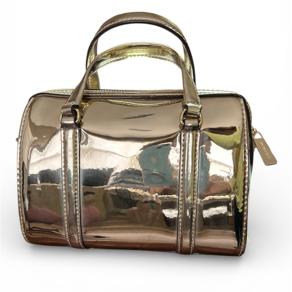 Metallic Gold MICHAEL KORS Small Duffle Crossbody/ Pale Gold - Picture 2 of 9
